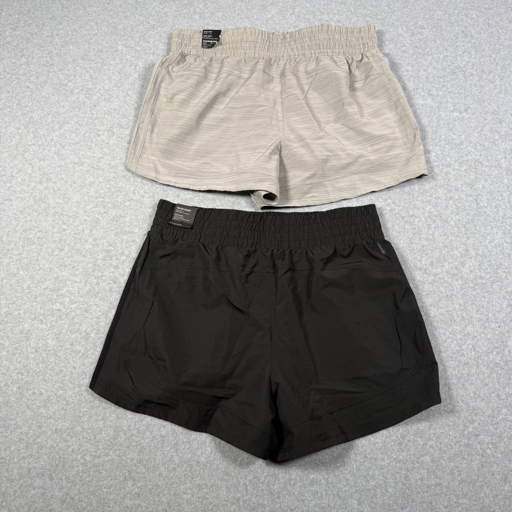 Adidas Pacer Training Shorts Womens XL Bundle Black Grey High Rise 3 Inch Inseam